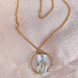 Natural Leaves Resin Necklace